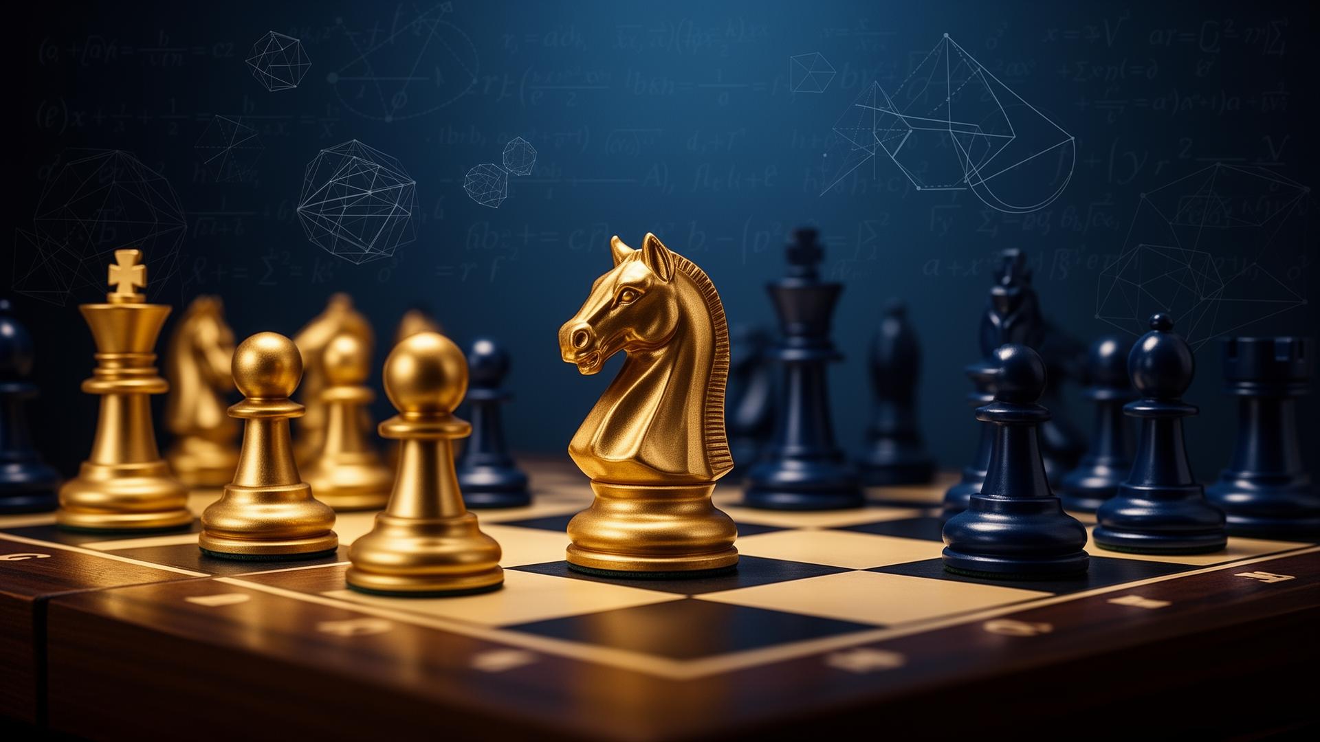 Chess pieces with educational elements